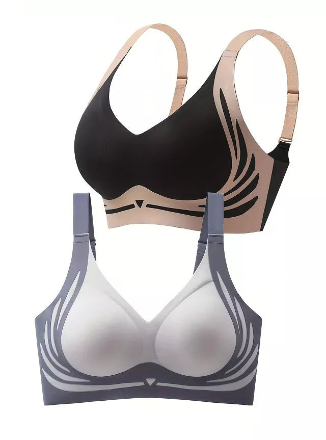 Anti-sagging Running Shock-proof Sports Fixed Cup Bra in various colors and sizes