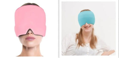 Soothing ice gel eye mask with elastic cloth design for headache and eye strain relief