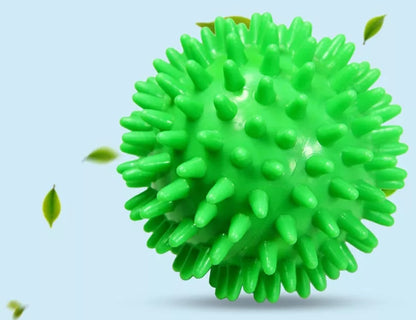 Fitness sports fascial ball point massage ball set in light blue, green, grey, and dark purple