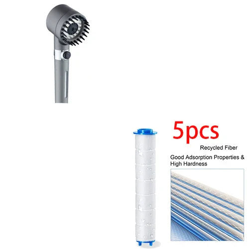 Premium high-pressure rainfall shower head with multiple spray modes and filtration for a refreshing and relaxing bathing experience