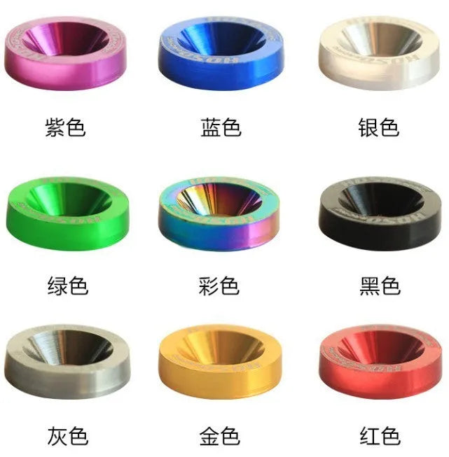 Car modification gasket screw kit showing screws in 8 different colours