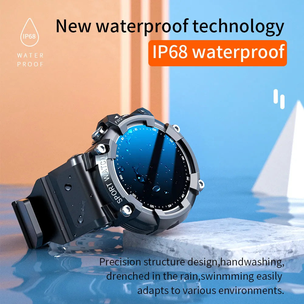ATTACK 3 IP67 waterproof smart sports watch in black, pink, or white on a wrist.