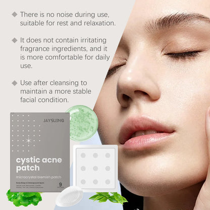 Nine transparent acne repair microneedle patches with tea tree oil and Centella asiatica