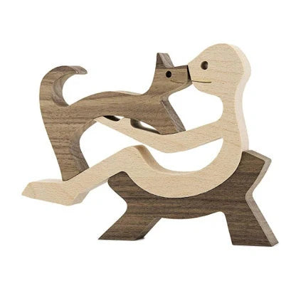 Wooden Nordic Style Animal Ornament for office desk decoration
