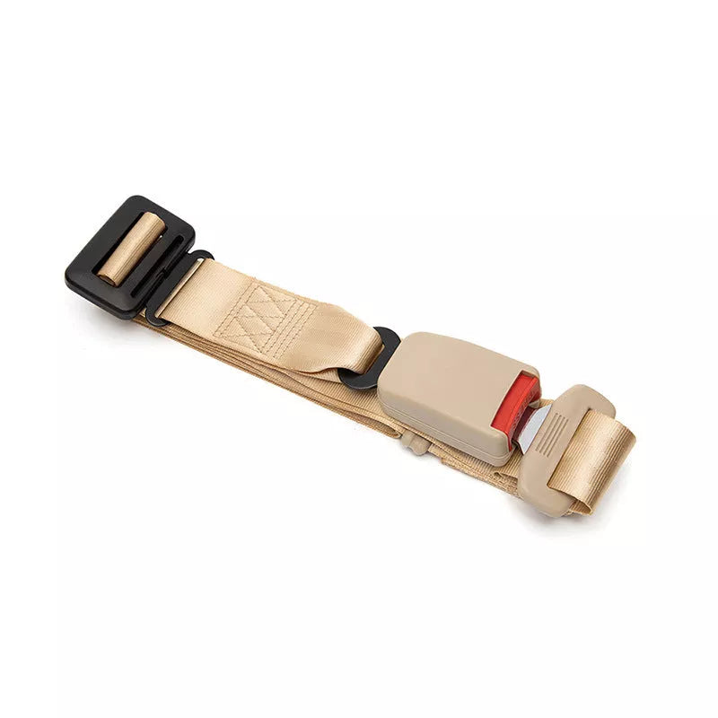 Pregnant women's safety belt with anti-strangulation design in black, beige, red, and aircraft buckle black