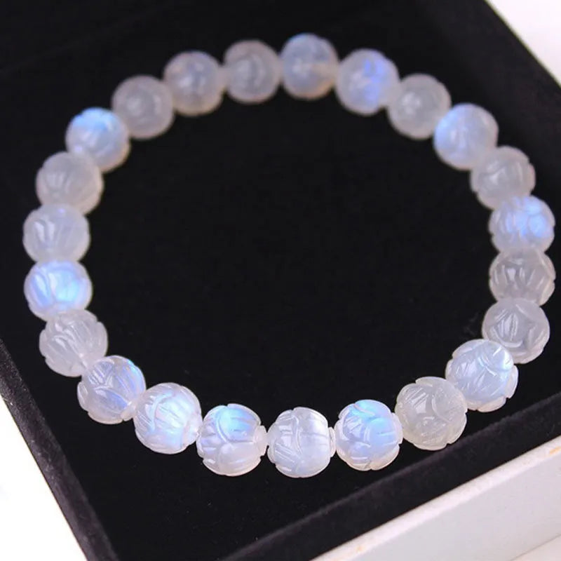Natural Hetian jade lotus bead necklace and bracelet set with zodiac animal design