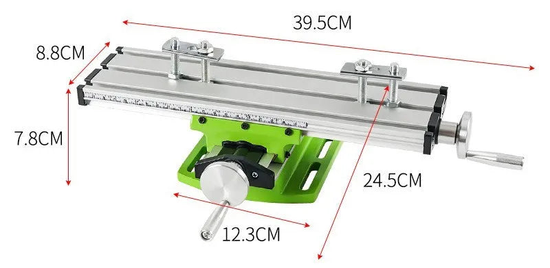 Mini bench drill milling machine with steel construction and chuck for drilling bits