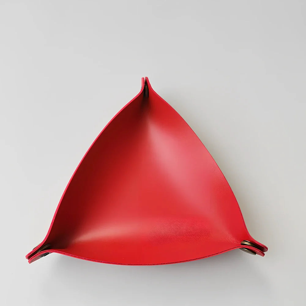 Open-top leather jewellery storage box in six colours with 25cm and 17cm size options