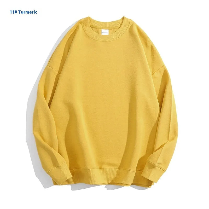 Cotton off-shoulder sweater in loose fit with long sleeves and round neck, available in multiple colours