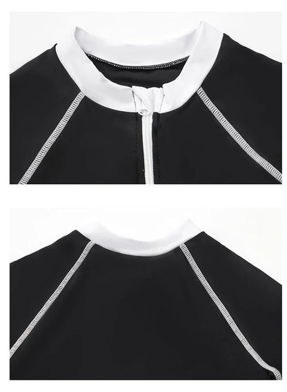 Black one-piece swimsuit for girls' swimming lessons with polyamide-spandex fabric blend