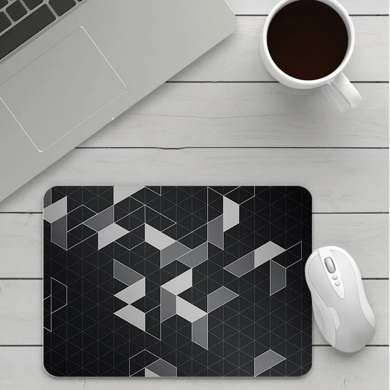 Customisable thick cartoon mouse pad with non-slip base, showing sample patterns like strawberry, cat, and whale designs.