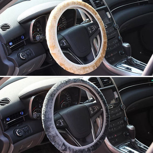 Universal steering wheel cover for cars with 36-40cm diameter wheels, available in multiple colors