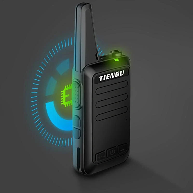 TIENGU Wireless Handheld Radio Intercom with LED flashlight and USB charging port