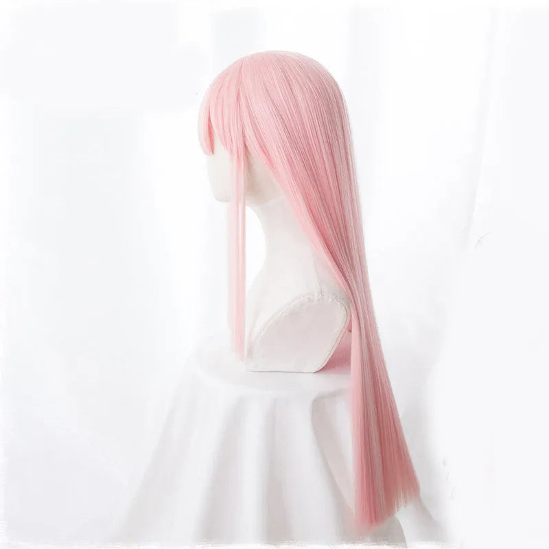 Women's Solid Color Simple Cosplay Wig Pink 90cm Long High Temperature Wire Fibre Mechanism Style for Costume Parties and Cosplay Events