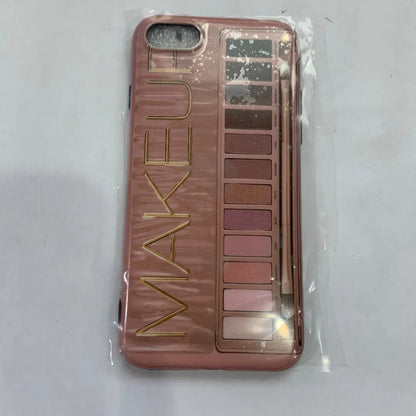 Silicone phone case with eye shadow design showing 2mm raised bezel for screen protection