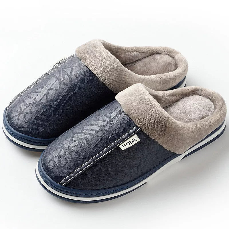 PU waterproof cotton slippers in various colors for men and women