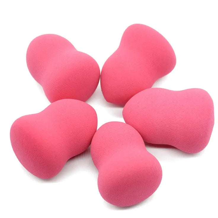 Pink hydrophilic non-latex makeup foundation sponge measuring 4x4x5.6cm for wet and dry application