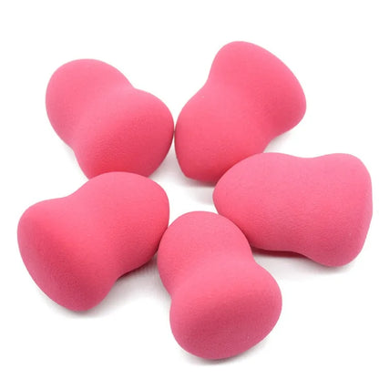 Pink hydrophilic non-latex makeup foundation sponge measuring 4x4x5.6cm for wet and dry application