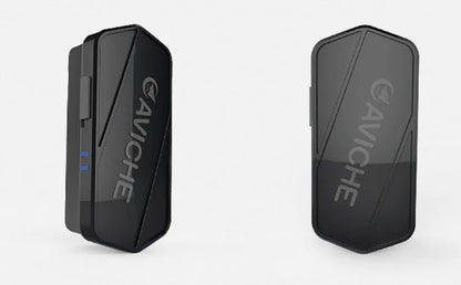 Black wearable air purifier necklace with compact 80mm dimensions and 650mAh battery