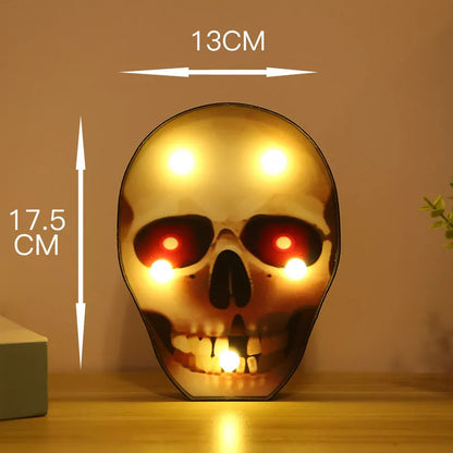 Halloween LED decorative lights with selectable bat, skull, pumpkin, and spider patterns