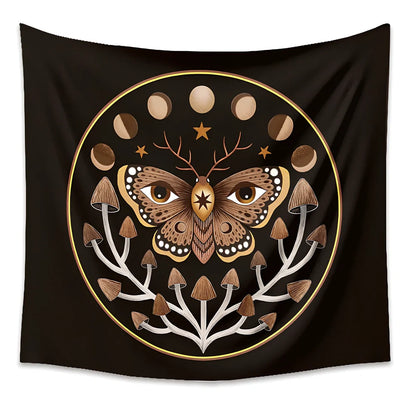 Bohemian animal print polyester tapestry in 180x230cm size hanging on wall, machine-woven for room decor