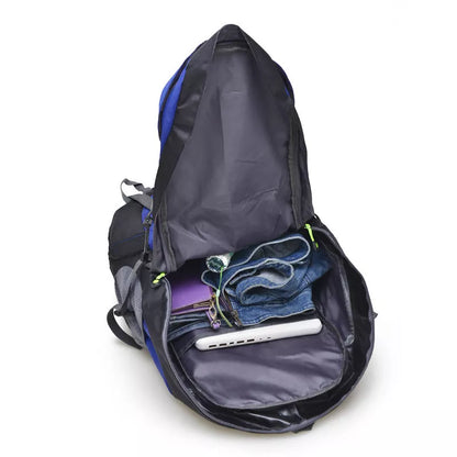 Outdoor foldable backpack in various colors with 50L capacity and waterproof design