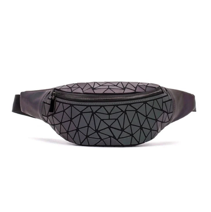 Stylish waist bags in various colors made of premium PU leather with a sleek geometric design, providing hands-free convenience and organization for modern women.