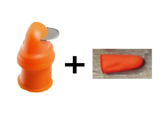 Ergonomic silicone blade protector for safe and efficient vegetable and fruit harvesting