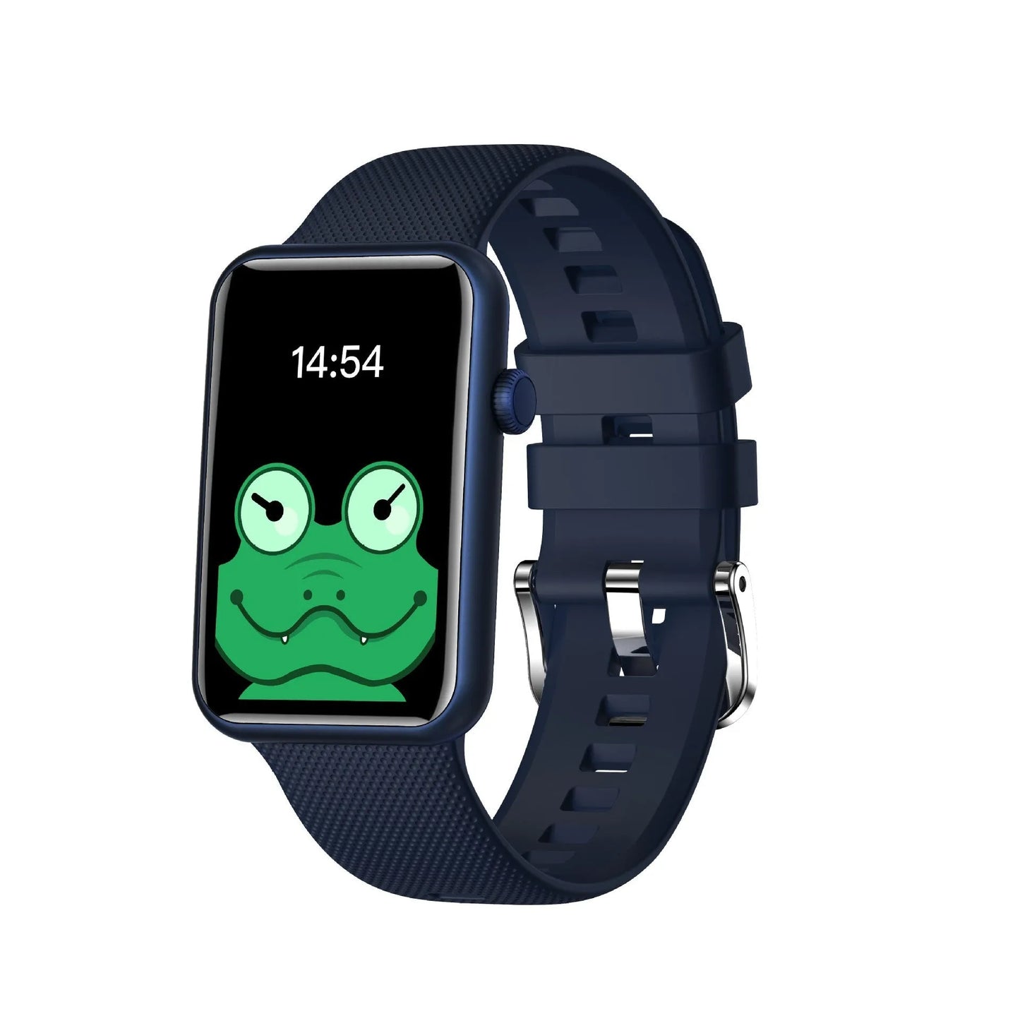 Aluminium alloy smart watch with body temperature monitoring and Bluetooth calling in silver colour