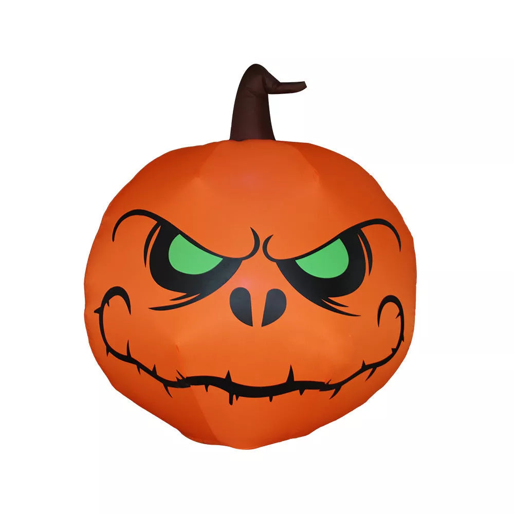 Halloween Pumpkin Inflatable Model with LED light, 1.2m tall, orange color