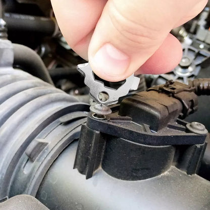 20-in-1 stainless steel multi-tool keychain with over 20 functions including screwdrivers and openers