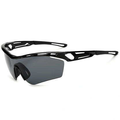 Sports cycling glasses with PC frame and lenses in multiple colours