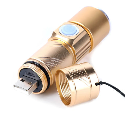 Black LED tactical torch with deep light cup measuring 15cm length, 1000 lumens output for outdoor use