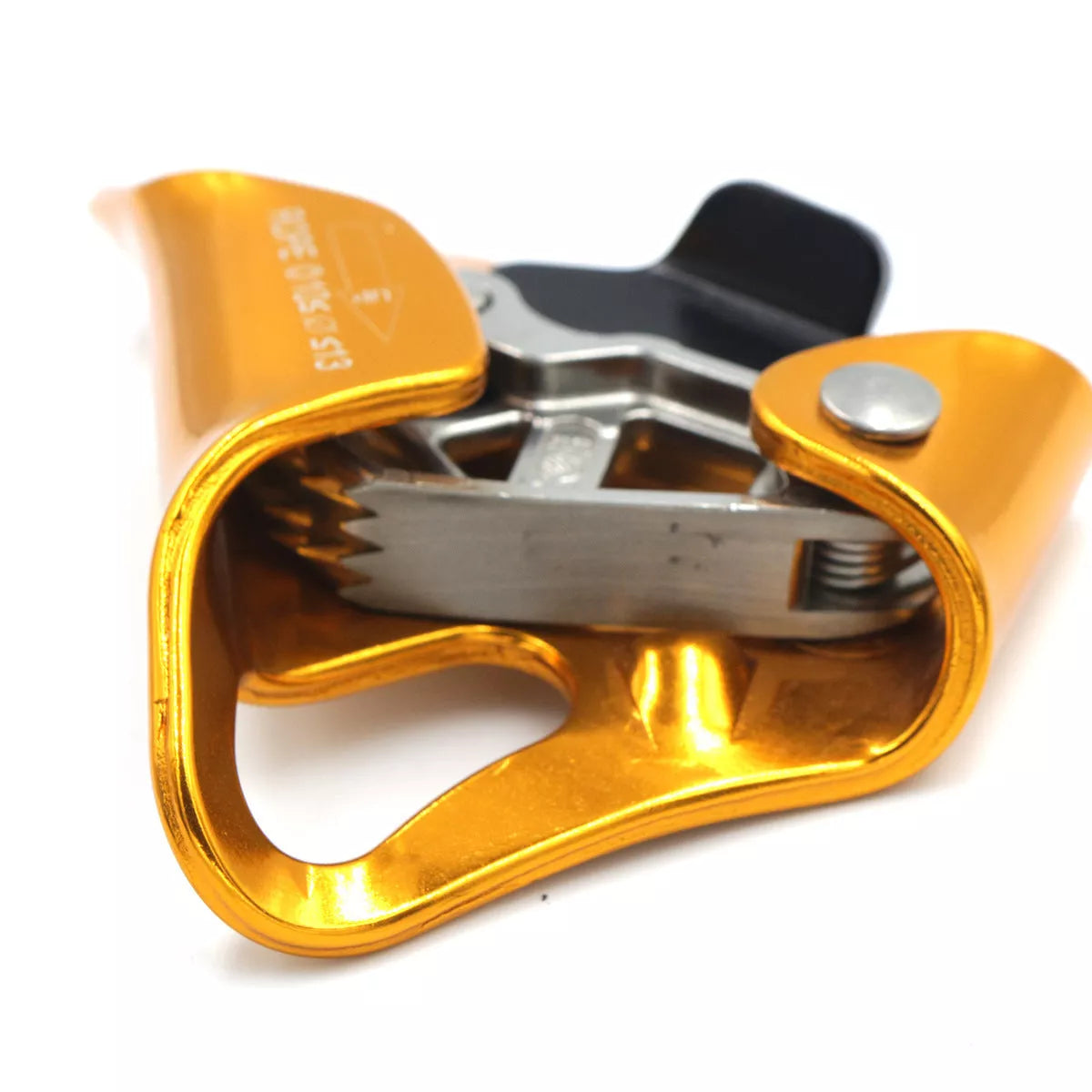 Pre-abdominal ascender for outdoor climbing and rescue, 7075 aluminum alloy, 150kg load capacity