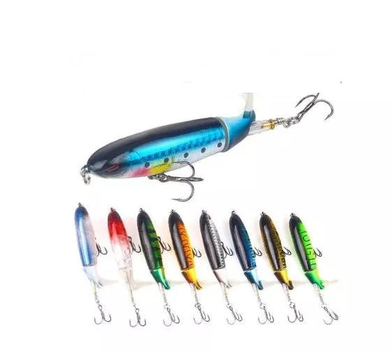 Road Sub-bait Propeller Tractor Hard Bait Floating Water Pencil Lure Bait in various colors