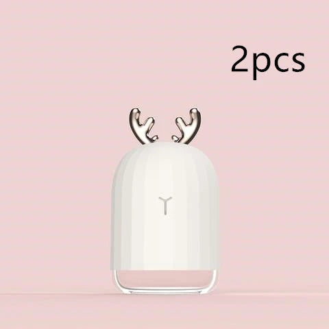 Compact deer-shaped humidifier with USB power for small spaces up to 100 square feet