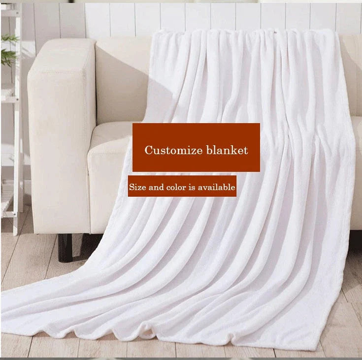 Personalized Cozy Flannel Blanket with Vibrant Cartoon Design and Soft, Warm Acrylic Fibers
