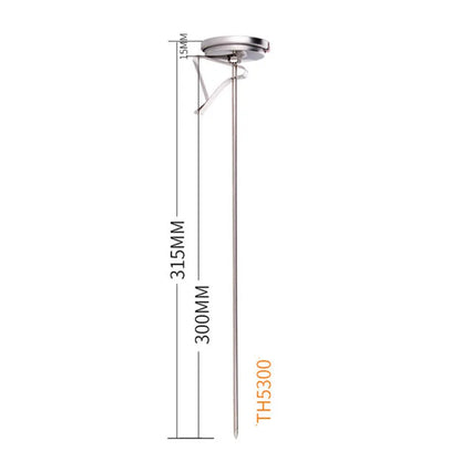 Pen-type digital food thermometer with stainless steel probe for oven, oil and liquid temperature measurement