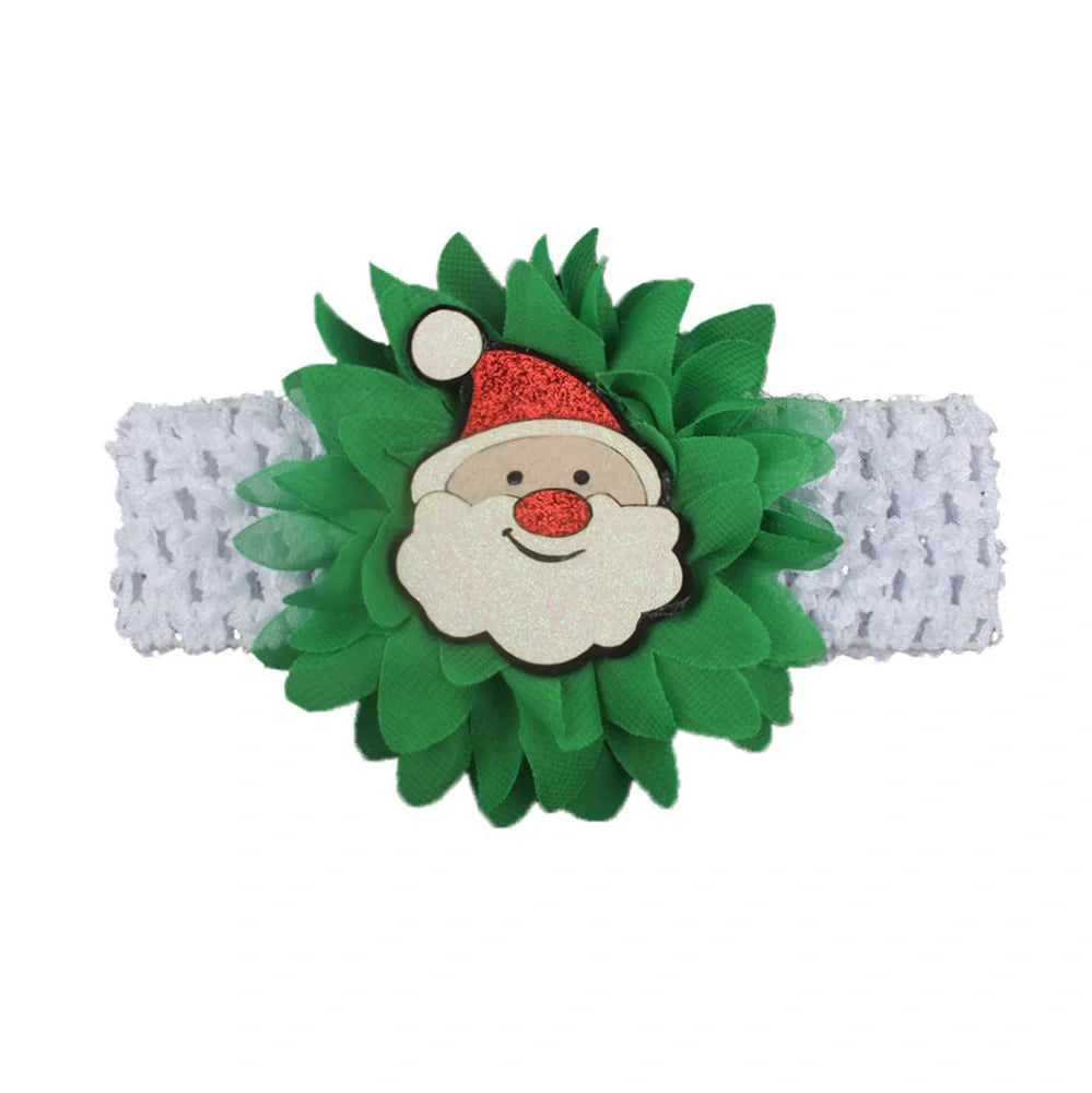 Children's chiffon hair band measuring 15cm by 4cm with Christmas decoration