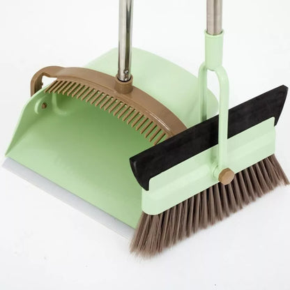 Two-in-one windproof broom and wiper set for efficient home cleaning