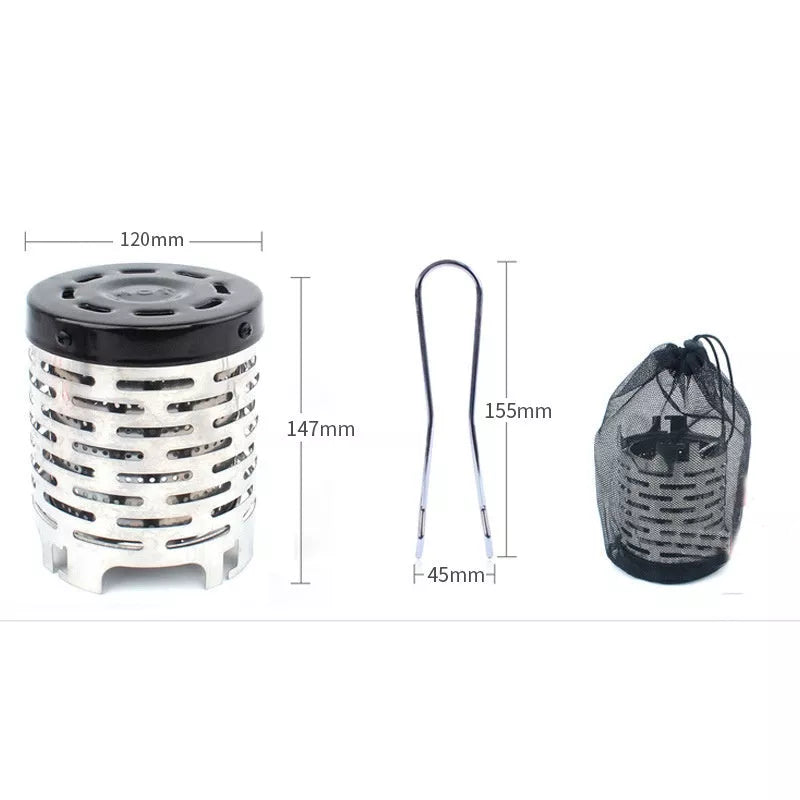 Stainless steel heating cover for tents, portable and durable for outdoor camping