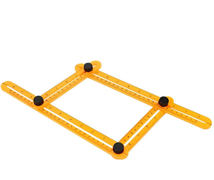 Four folding measuring ruler showing extended 25cm measurement and folded 12cm storage positions