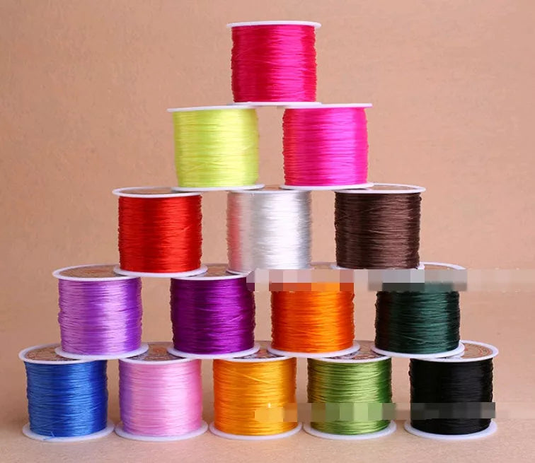 Colorful elastic wire for making stretchable bracelets and necklaces, 22 vibrant colors available