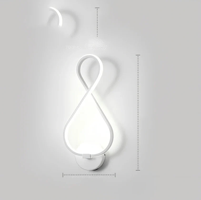 Nordic minimalist LED wall lamp in black with silicone shade, 220V for bedroom bedside use, 30000-hour lifespan