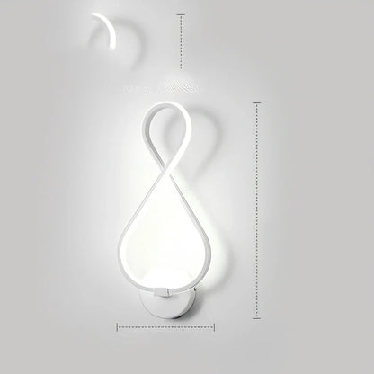 Nordic minimalist LED wall lamp in black with silicone shade, 220V for bedroom bedside use, 30000-hour lifespan