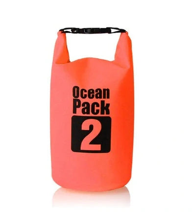 2L waterproof dry bag in various colors for outdoor activities