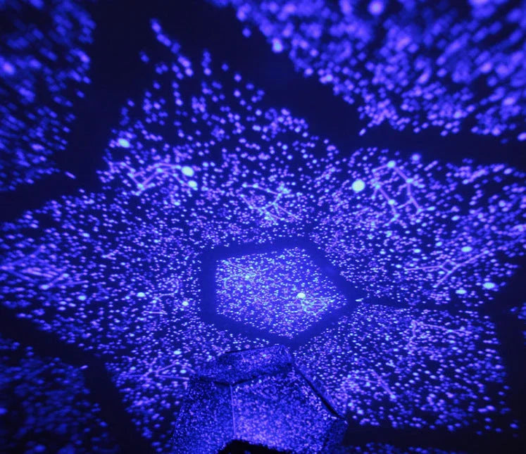 Enchanting Star Projection Lamp casting a mesmerizing display of twinkling stars across a wall