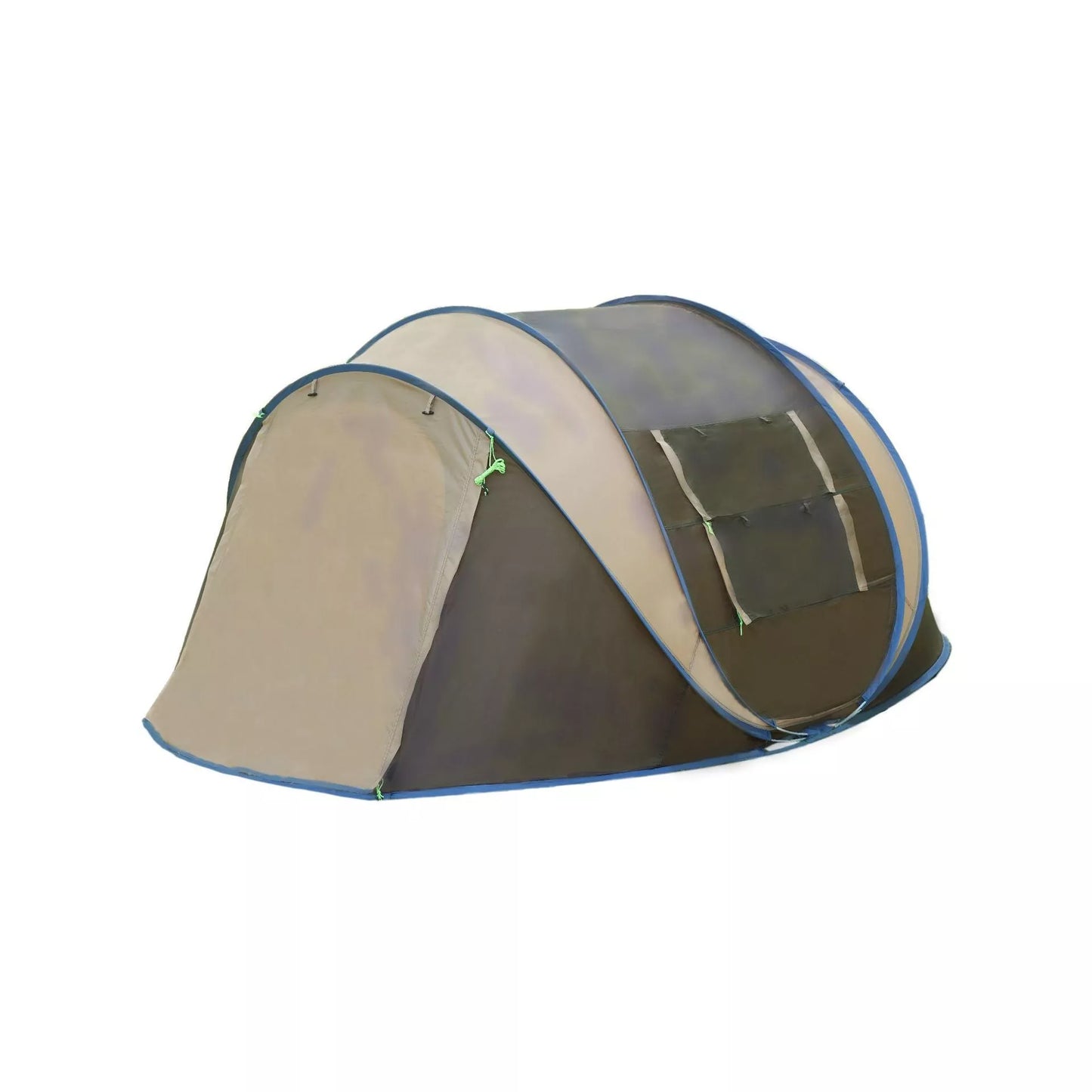 Single-Layer Automatic Speed Open Tent in dark green and brown, perfect for outdoor adventures