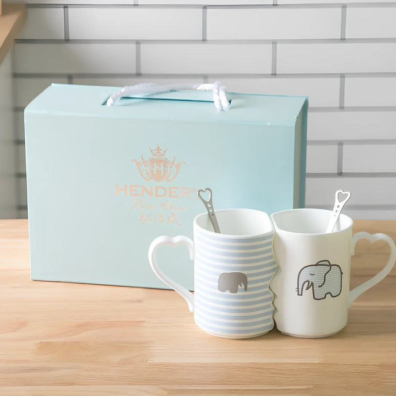 Ceramic pair cups crafted from high-temperature jade porcelain with 360ml capacity per cup, offering durable thermal retention for hot beverages and dishwasher-safe convenience for daily use