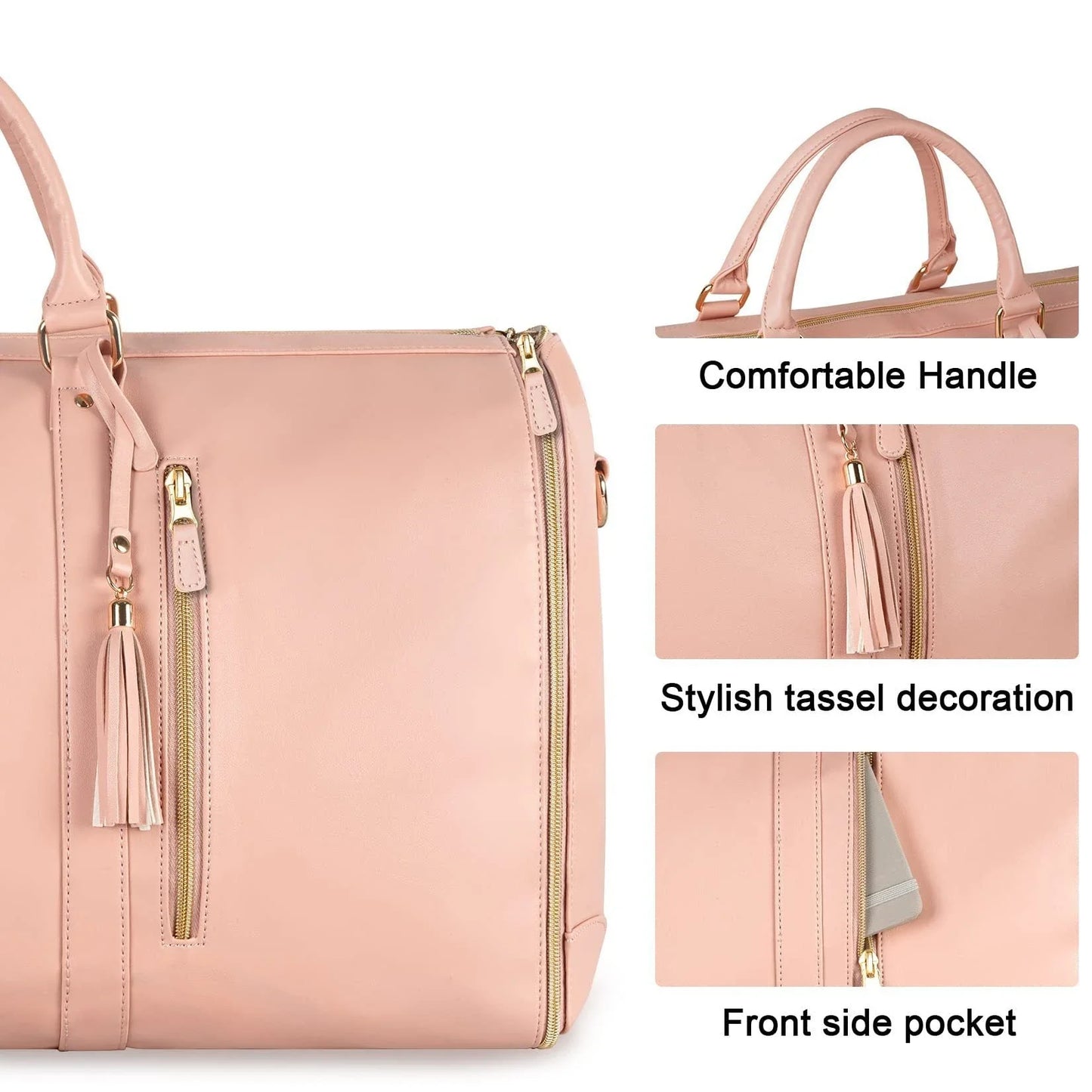 Spacious Travel Duffel Bag - Versatile Women's Handbag with Folding Suit Compartment in Multiple Color Options